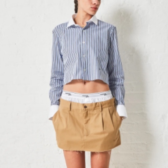 Saks Fifth Avenue Dresses & Skirts - SOLD Homme Girls Khaki Layered Cut Off Skirt, Large
